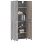 vidaXL Aparador alto madera contrachapada gris sonoma 69,5x34x180 cm vidaXL Aparador alto madera contrachapada gris sonoma 69,5x34x180 cm