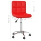 vidaXL Sillas de comedor giratorias 2 uds cuero sintético rojo vidaXL Sillas de comedor giratorias 2 uds cuero sintético rojo