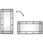 vidaXL Espejo de pared rectangular de hierro negro 30x60 cm vidaXL Espejo de pared rectangular de hierro negro 30x60 cm