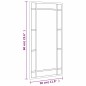 vidaXL Espejo de pared rectangular de hierro negro 30x60 cm vidaXL Espejo de pared rectangular de hierro negro 30x60 cm
