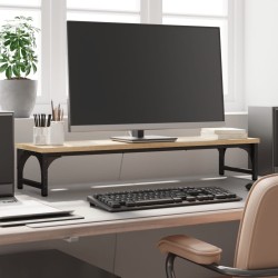 vidaXL Soporte de pantalla madera ingeniería roble Sonoma 85x23x15,5cm
