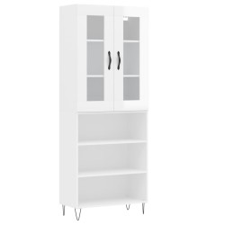vidaXL Aparador alto madera contrachapada blanco 69,5x34x180 cm