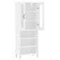 vidaXL Aparador alto madera contrachapada blanco 69,5x34x180 cm vidaXL Aparador alto madera contrachapada blanco 69,5x34x180 cm