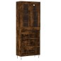 vidaXL Aparador alto madera contrachapada roble ahumado 69,5x34x180 cm vidaXL Aparador alto madera contrachapada roble ahumado 69,5x34x180 cm