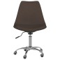 vidaXL Sillas de comedor giratorias 2 unidades tela marrón oscuro