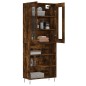 vidaXL Aparador alto madera contrachapada roble ahumado 69,5x34x180 cm vidaXL Aparador alto madera contrachapada roble ahumado 69,5x34x180 cm