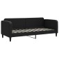 vidaXL Sofá cama nido con colchón tela negro 80x200 cm