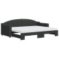 vidaXL Sofá cama nido con colchón tela negro 80x200 cm vidaXL Sofá cama nido con colchón tela negro 80x200 cm