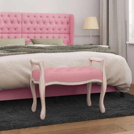 vidaXL Banco de terciopelo rosa 80x45x60 cm
