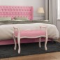 vidaXL Banco de terciopelo rosa 80x45x60 cm