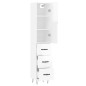 vidaXL Aparador alto madera contrachapada blanco brillo 34,5x34x180 cm vidaXL Aparador alto madera contrachapada blanco brillo 34,5x34x180 cm