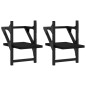 vidaXL Estantes de pared con barras 2 unidades negro 20x25x30 cm vidaXL Estantes de pared con barras 2 unidades negro 20x25x30 cm