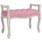 vidaXL Banco de terciopelo rosa 80x45x60 cm