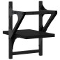 vidaXL Estantes de pared con barras 2 unidades negro 20x25x30 cm vidaXL Estantes de pared con barras 2 unidades negro 20x25x30 cm