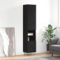 vidaXL Aparador de madera contrachapada negro 34,5x34x180 cm vidaXL Aparador de madera contrachapada negro 34,5x34x180 cm