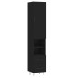 vidaXL Aparador de madera contrachapada negro 34,5x34x180 cm vidaXL Aparador de madera contrachapada negro 34,5x34x180 cm