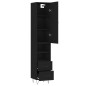 vidaXL Aparador de madera contrachapada negro 34,5x34x180 cm vidaXL Aparador de madera contrachapada negro 34,5x34x180 cm