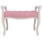 vidaXL Banco de terciopelo rosa 80x45x60 cm