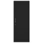 vidaXL Aparador de madera contrachapada negro 34,5x34x180 cm vidaXL Aparador de madera contrachapada negro 34,5x34x180 cm