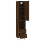 vidaXL Aparador alto madera contrachapada roble marrón 34,5x34x180 cm vidaXL Aparador alto madera contrachapada roble marrón 34,5x34x180 cm