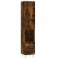 vidaXL Aparador de madera contrachapada roble ahumado 34,5x34x180 cm vidaXL Aparador de madera contrachapada roble ahumado 34,5x34x180 cm
