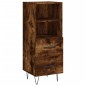 vidaXL Aparador de madera contrachapada roble ahumado 34,5x34x180 cm vidaXL Aparador de madera contrachapada roble ahumado 34,5x34x180 cm