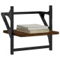 vidaXL Estantes de pared con barras 2 uds marrón roble 30x25x30 cm vidaXL Estantes de pared con barras 2 uds marrón roble 30x25x30 cm