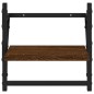 vidaXL Estantes de pared con barras 2 uds marrón roble 30x25x30 cm vidaXL Estantes de pared con barras 2 uds marrón roble 30x25x30 cm