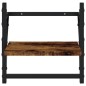 vidaXL Estantes de pared con barras 2 uds roble ahumado 30x25x30 cm vidaXL Estantes de pared con barras 2 uds roble ahumado 30x25x30 cm