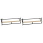 vidaXL Estantes de pared con barras 2 uds roble Sonoma 100x25x30 cm vidaXL Estantes de pared con barras 2 uds roble Sonoma 100x25x30 cm