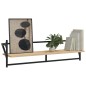 vidaXL Estantes de pared con barras 2 uds roble Sonoma 100x25x30 cm vidaXL Estantes de pared con barras 2 uds roble Sonoma 100x25x30 cm