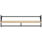vidaXL Estantes de pared con barras 2 uds roble Sonoma 100x25x30 cm vidaXL Estantes de pared con barras 2 uds roble Sonoma 100x25x30 cm