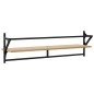 vidaXL Estantes de pared con barras 2 uds roble Sonoma 100x25x30 cm vidaXL Estantes de pared con barras 2 uds roble Sonoma 100x25x30 cm