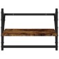 vidaXL Estantes de pared con barras 2 uds roble ahumado 40x25x30 cm vidaXL Estantes de pared con barras 2 uds roble ahumado 40x25x30 cm