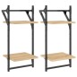 vidaXL Estantes pared 2 niveles barras 2 uds roble Sonoma 30x25x65 cm