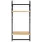 vidaXL Estantes pared 2 niveles barras 2 uds roble Sonoma 30x25x65 cm