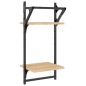 vidaXL Estantes pared 2 niveles barras 2 uds roble Sonoma 30x25x65 cm