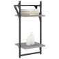 vidaXL Estantes pared 2 niveles barras 2 uds gris Sonoma 30x25x65 cm vidaXL Estantes pared 2 niveles barras 2 uds gris Sonoma 30x25x65 cm