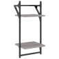 vidaXL Estantes pared 2 niveles barras 2 uds gris Sonoma 30x25x65 cm vidaXL Estantes pared 2 niveles barras 2 uds gris Sonoma 30x25x65 cm