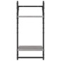 vidaXL Estantes pared 2 niveles barras 2 uds gris Sonoma 30x25x65 cm vidaXL Estantes pared 2 niveles barras 2 uds gris Sonoma 30x25x65 cm