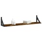 vidaXL Estante pared 2uds madera ingeniería roble ahumado 80x15x15,5cm vidaXL Estante pared 2uds madera ingeniería roble ahumado 80x15x15,5cm