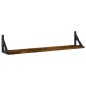 vidaXL Estante pared 2uds madera ingeniería roble ahumado 80x15x15,5cm vidaXL Estante pared 2uds madera ingeniería roble ahumado 80x15x15,5cm