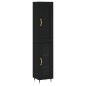 vidaXL Aparador de madera contrachapada negro 34,5x34x180 cm vidaXL Aparador de madera contrachapada negro 34,5x34x180 cm