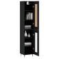 vidaXL Aparador de madera contrachapada negro 34,5x34x180 cm vidaXL Aparador de madera contrachapada negro 34,5x34x180 cm
