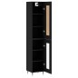 vidaXL Aparador de madera contrachapada negro 34,5x34x180 cm vidaXL Aparador de madera contrachapada negro 34,5x34x180 cm
