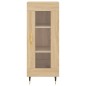 vidaXL Aparador de madera contrachapada roble Sonoma 34,5x34x180 cm vidaXL Aparador de madera contrachapada roble Sonoma 34,5x34x180 cm