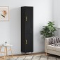 vidaXL Aparador de madera contrachapada negro 34,5x34x180 cm vidaXL Aparador de madera contrachapada negro 34,5x34x180 cm