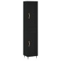 vidaXL Aparador de madera contrachapada negro 34,5x34x180 cm vidaXL Aparador de madera contrachapada negro 34,5x34x180 cm