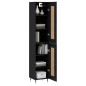 vidaXL Aparador de madera contrachapada negro 34,5x34x180 cm vidaXL Aparador de madera contrachapada negro 34,5x34x180 cm