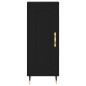 vidaXL Aparador de madera contrachapada negro 34,5x34x180 cm vidaXL Aparador de madera contrachapada negro 34,5x34x180 cm